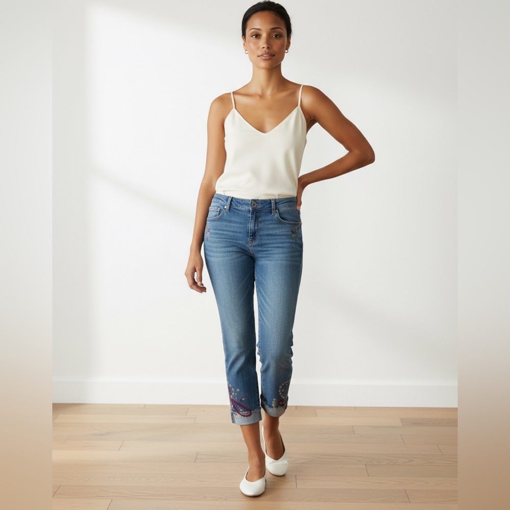 White House Black Market Vintage Cropped Jeans. Size: 6